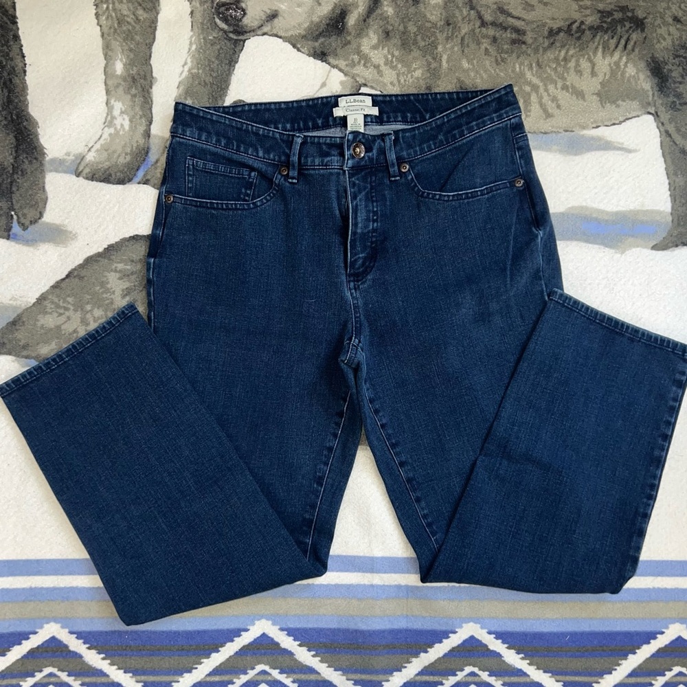 L.L. Bean Women's Dark Wash Classic Fit Jeans Size 10